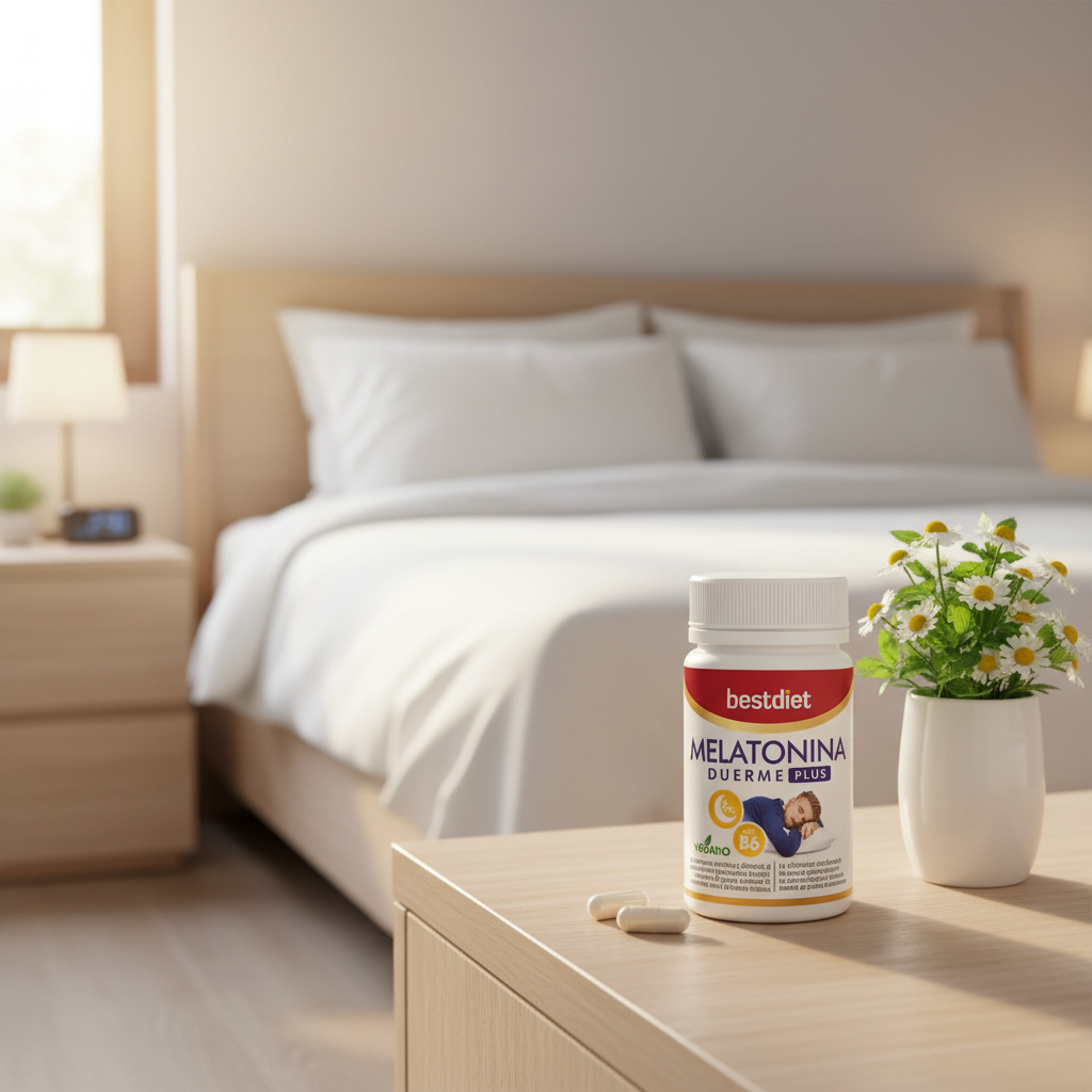 Melatonina en mesita de noche